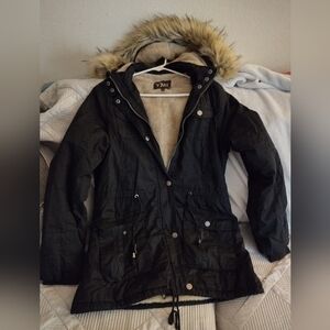 Fuzzy lined coat